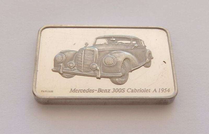 ONE OUNCE PURE SILVER INGOT - MERCEDES BENZ