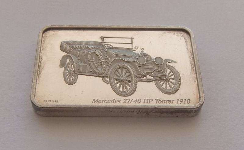 ONE OUNCE PURE SILVER INGOT - MERCEDES BENZ
