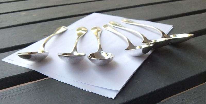 A SET OF 6 LARGE SPOONS BY CHRISTOFLE OF FRANCE