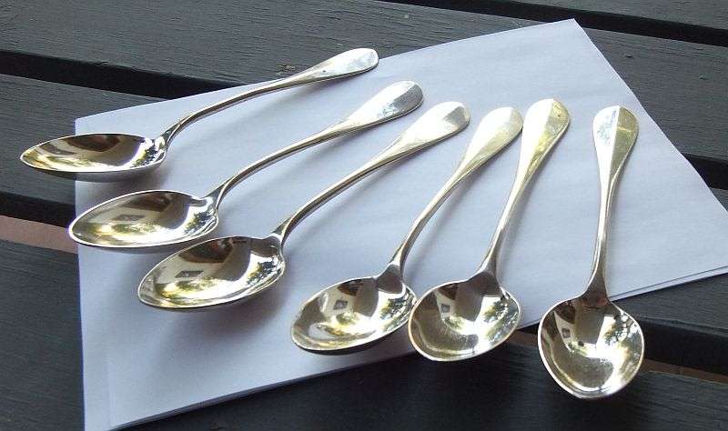A SET OF 6 LARGE SPOONS BY CHRISTOFLE OF FRANCE