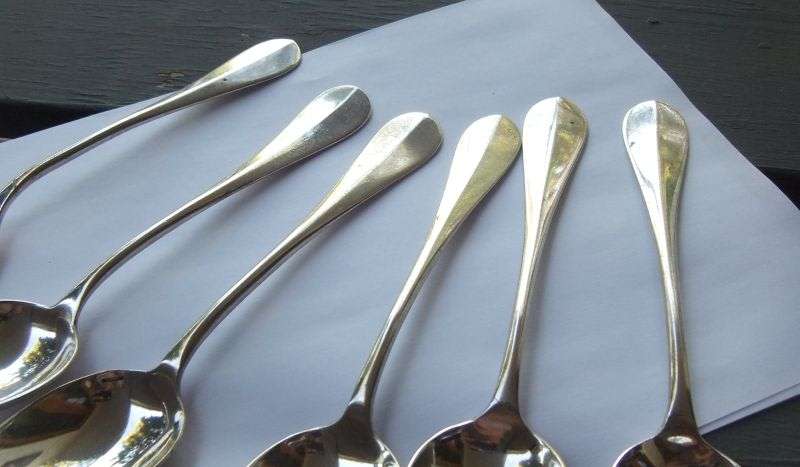 A SET OF 6 LARGE SPOONS BY CHRISTOFLE OF FRANCE