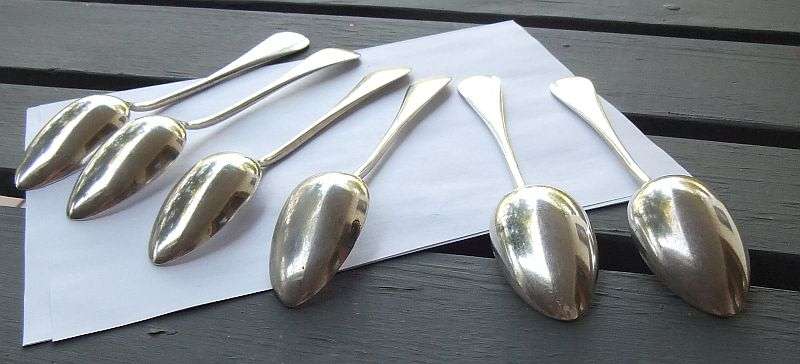 A SET OF 6 LARGE SPOONS BY CHRISTOFLE OF FRANCE