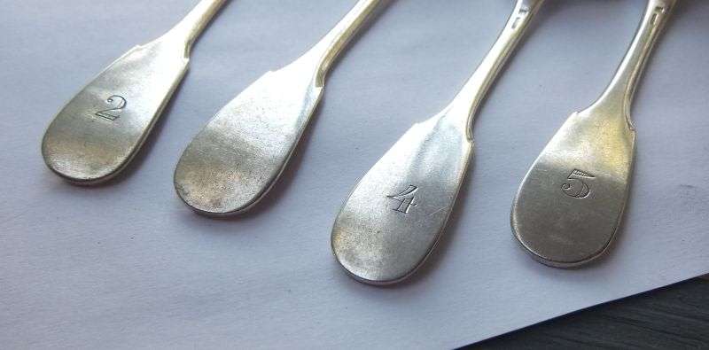 4 MEDIUM SIZED SPOONS BY CHRISTOFLE OF FRANCE