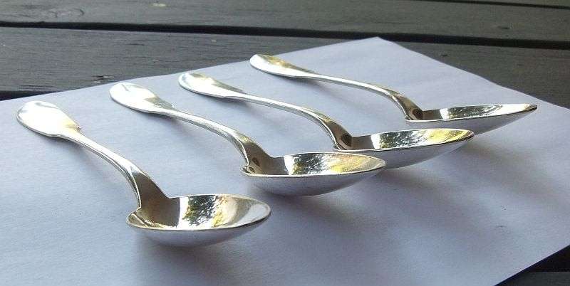 4 MEDIUM SIZED SPOONS BY CHRISTOFLE OF FRANCE
