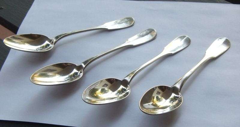 4 MEDIUM SIZED SPOONS BY CHRISTOFLE OF FRANCE