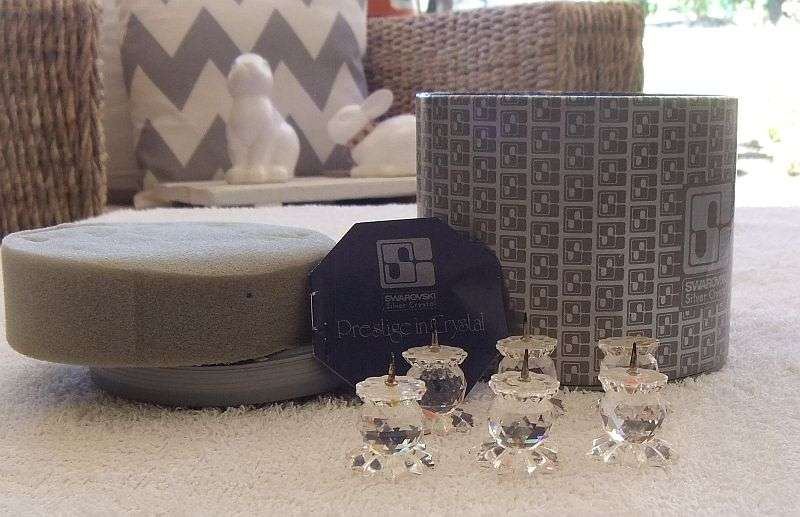 A FABULOUS SET OF SIX GENUINE SWAROVSKI CANDLE HOLDERS IN ORIGINAL BOX WITH BOOKLET ...SWEET !!