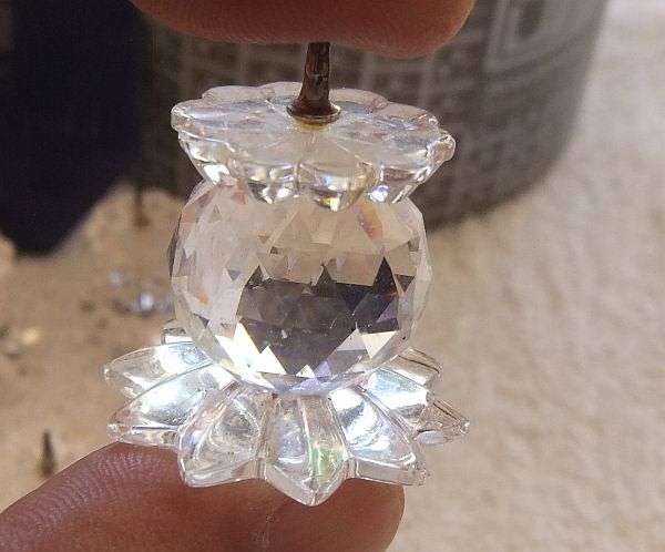 A FABULOUS SET OF SIX GENUINE SWAROVSKI CANDLE HOLDERS IN ORIGINAL BOX WITH BOOKLET ...SWEET !!