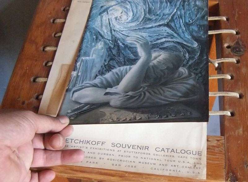 RARE FIND !! A VINTAGE PULL OUT TRETCHIKOFF PRINT STILL ATTACHED TO ITS CATALOGUE !! SO COOL !!