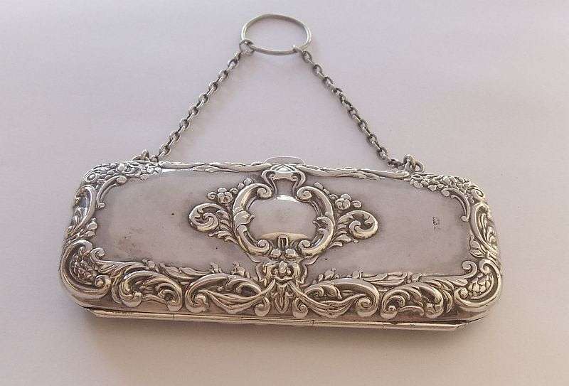 A SUPER RARE HALLMARKED STERLING SILVER LADIES PURSE DATED 1900 BIRMINGHAM ...SEE CONDITION...WOW !!