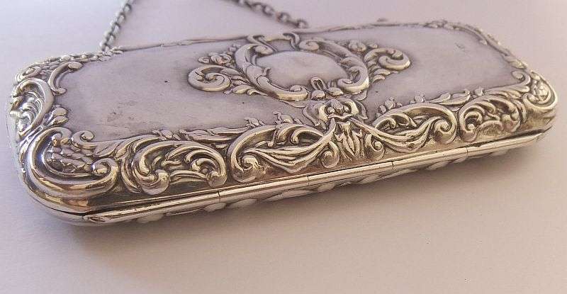 A SUPER RARE HALLMARKED STERLING SILVER LADIES PURSE DATED 1900 BIRMINGHAM ...SEE CONDITION...WOW !!