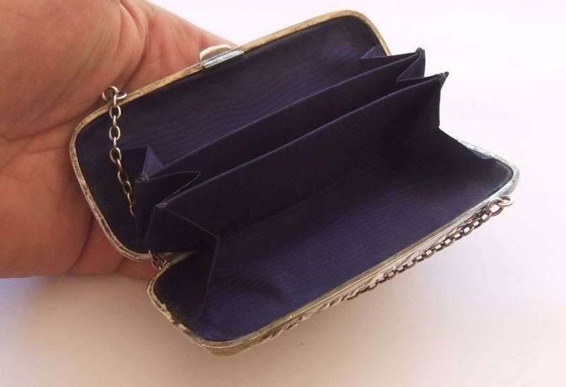 A SUPER RARE HALLMARKED STERLING SILVER LADIES PURSE DATED 1900 BIRMINGHAM ...SEE CONDITION...WOW !!