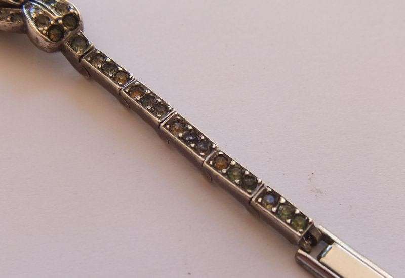 A RARE VINTAGE ART DECO STYLE STERLING SILVER WIND UP COCKTAIL WATCH BY LANCO ...WORKING