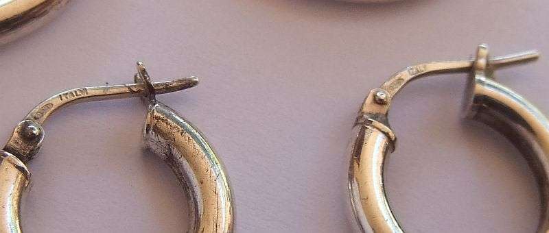 SUPER DEAL !! 3 VARIOUS SIZE TUBE HOOP STERLING SILVER EARRINGS WITH HINGED "PINS" ...QUALITY LOT !!