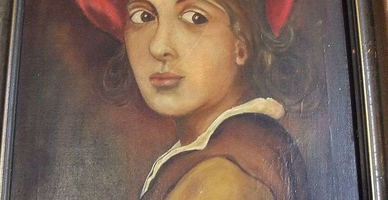 WOW !! A MAGNIFICENT ANTIQUE ORIGINAL OIL ON CANVAS SIGNED BY THE ARTIST D.DINGLE DATED 76...1876 !!