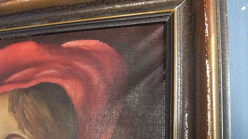 WOW !! A MAGNIFICENT ANTIQUE ORIGINAL OIL ON CANVAS SIGNED BY THE ARTIST D.DINGLE DATED 76...1876 !!