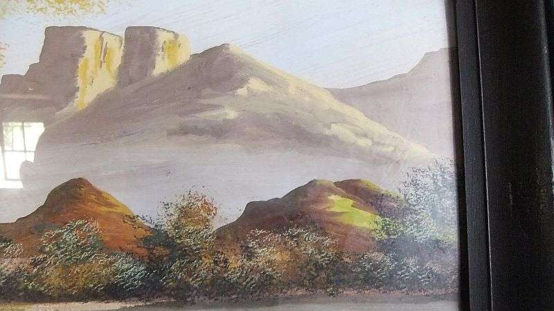 AN OLD ORIGINAL WATERCOLOR DEPICTING A FAMOUS NATAL LOCATION SIGNED BY THE ARTIST "HANEKOM" ... WOW