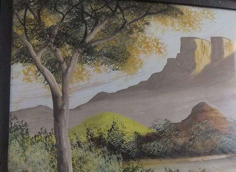 AN OLD ORIGINAL WATERCOLOR DEPICTING A FAMOUS NATAL LOCATION SIGNED BY THE ARTIST "HANEKOM" ... WOW