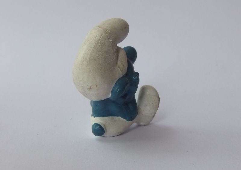 VINTAGE " SURPRISED " SMURF !! ORIGINAL "PEYO" MADE IN WEST GERMANY !! FREE COMBINING !!