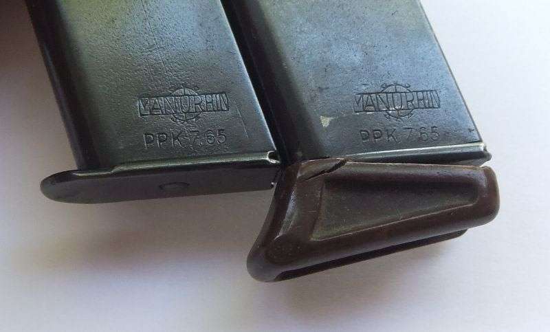 TOTALLY COOL !! TWO ORIGINAL WALTER PPK 7.65 PISTOL MAGAZINES ...MADE IN FRANCE !!  BID FOR BOTH !!