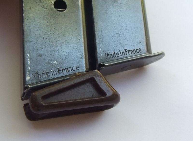 TOTALLY COOL !! TWO ORIGINAL WALTER PPK 7.65 PISTOL MAGAZINES ...MADE IN FRANCE !!  BID FOR BOTH !!