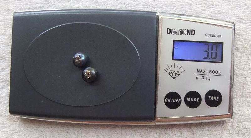 A FABULOUS PAIR OF MABE PEARL STUD TYPE EARINGS WITH STERLING SILVER ... GOOD CONDITION !!