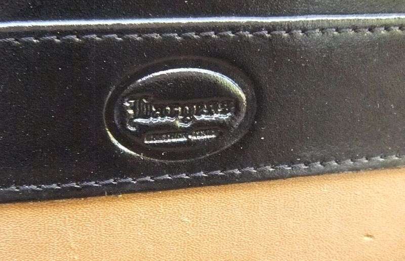 A VERY USEFUL VINTAGE GENUINE LEATHER DOCTORS BRIEFCASE WITH " HIDDEN " COMPARTMENT ...SO COOL !!