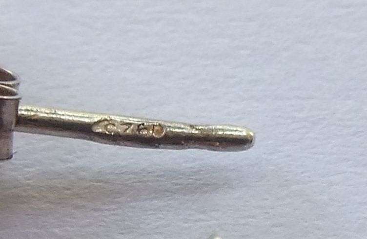 A STYLISH "BIGGISH" PAIR OF SOLID STERLING SILVER EARRINGS ...IN EXCELLENT CONDITION...MUST HAVE !!