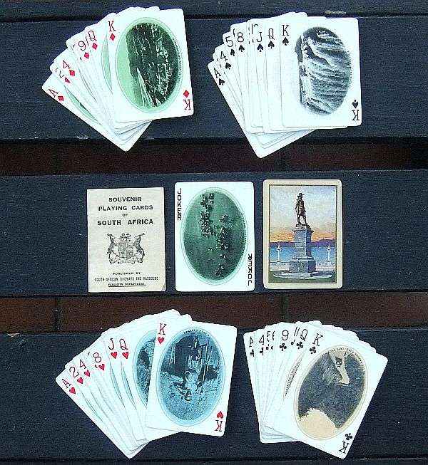 OH WOW !! SUPER SUPER RARE !! EARLY 1900`S "SARH" SOUVENIR PLAYING CARDS WITH SA SCENES !! WOW !!