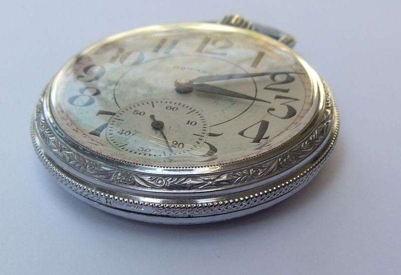 A CLASSY VINTAGE ""MONARCH"" SWISS POCKET WATCH ...WINDS...TICKS...NEEDS A SERVICE !! STUNNING !!