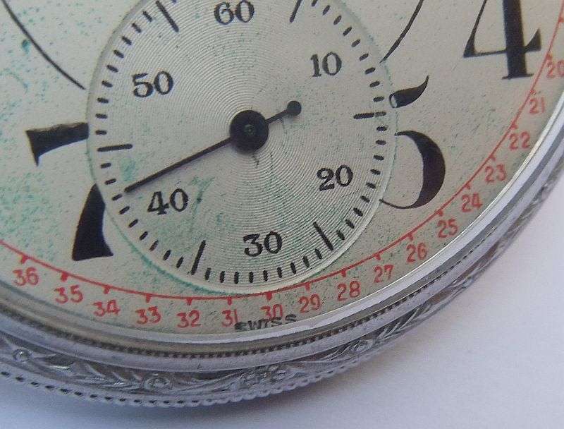 A CLASSY VINTAGE ""MONARCH"" SWISS POCKET WATCH ...WINDS...TICKS...NEEDS A SERVICE !! STUNNING !!