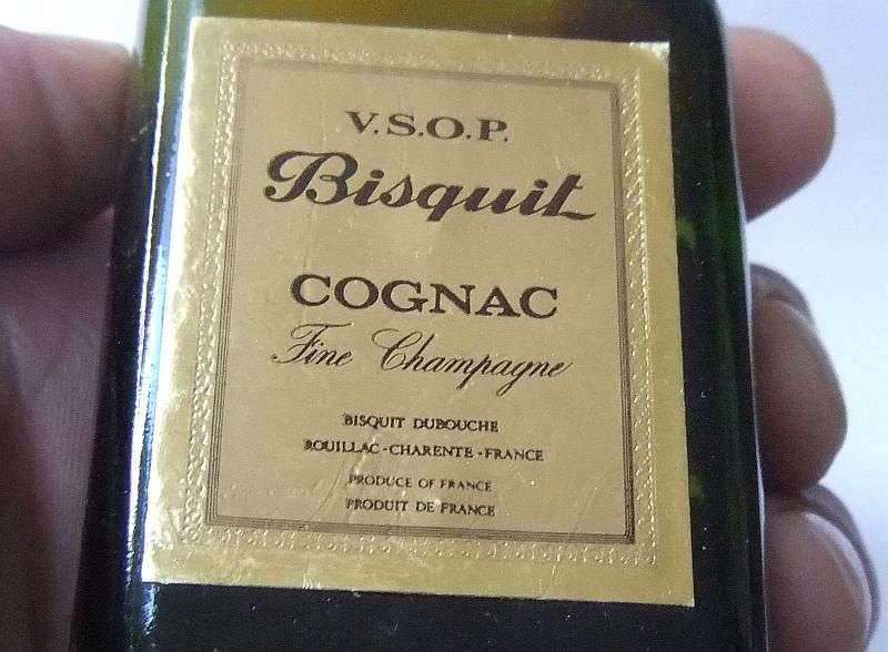 SEALED !! 40 ML VINTAGE MINIATURE !! 40 % ALCOHOL ...""BISQUIT"" FRENCH COGNAC !! RESEARCH THESE !!