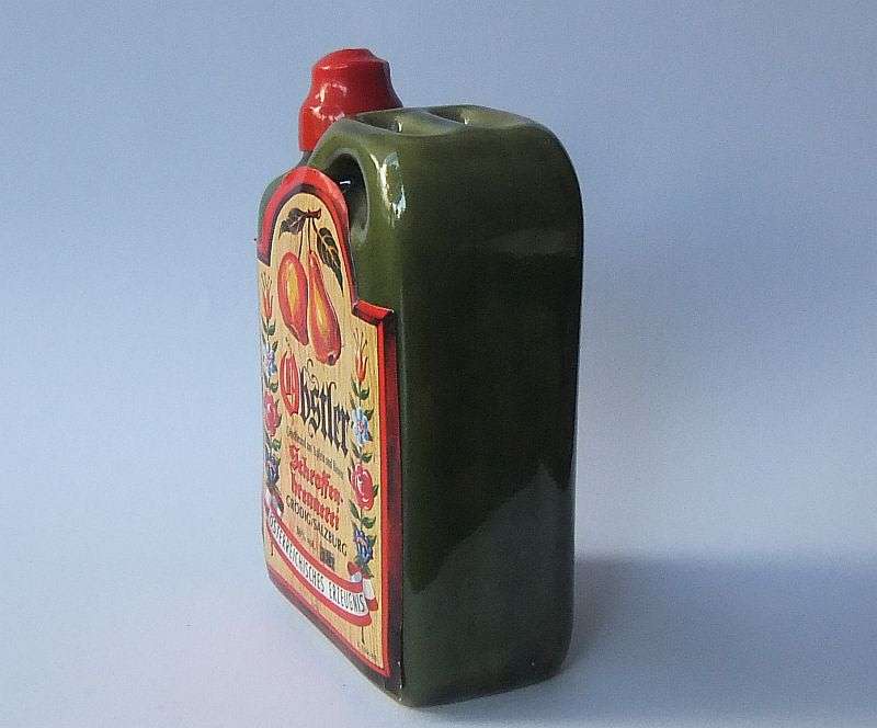 SEALED !! 50 ML VINTAGE MINIATURE !! 38 % ALCOHOL ... "" OBSTLER FRUIT SCHNAPPS "" IN JERRY CAN
