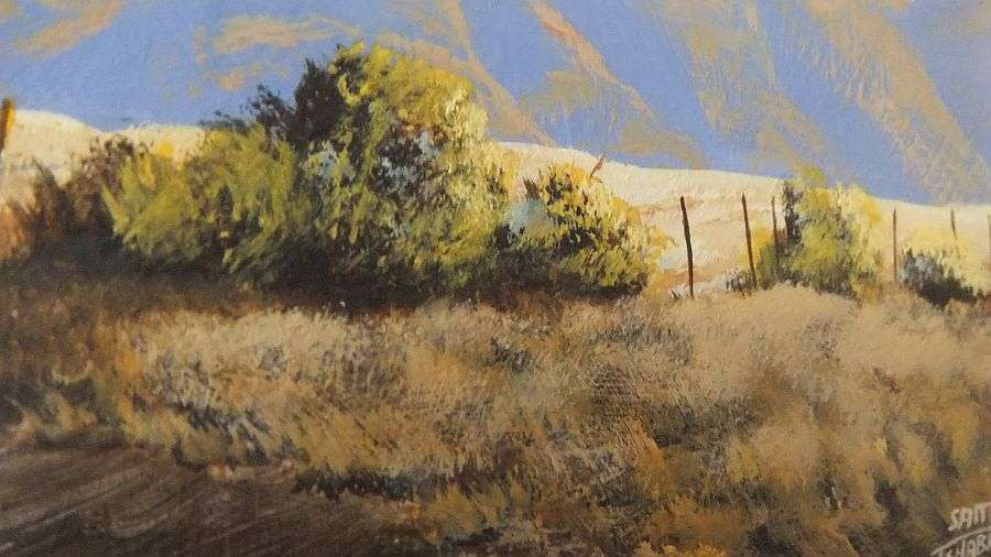 AN ABSOLUTELY MAGNIFICENT ORIGINAL ARTWORK BY SA ARTIST SAM THSABALALA !! OIL ON BOARD !! WOW !!