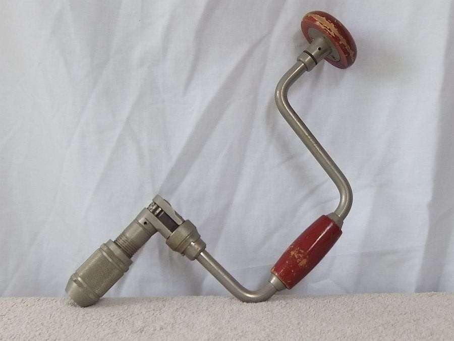 WOW !! A MAGNIFICENT OLD MANUAL HAND DRILL BY STANLEY OF ENGLAND !! SUPERIOR QUALITY PIECE !!