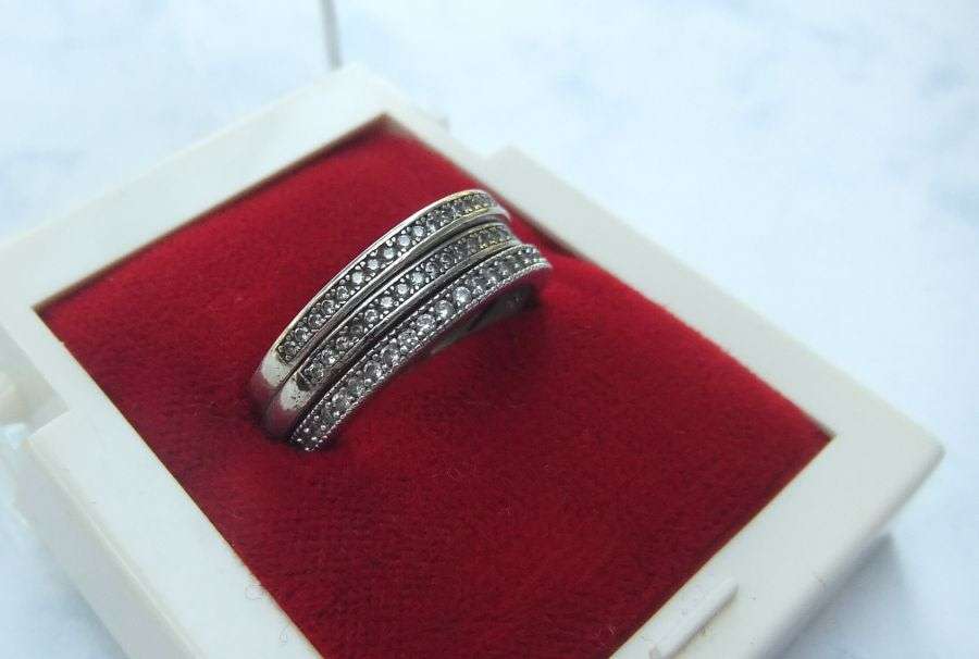 WOW !! THREE FABULOUS ""HALF ETERNITY"" SOLID STERLING SILVER RINGS TO ACCENTUATE YOUR COLLECTION !!