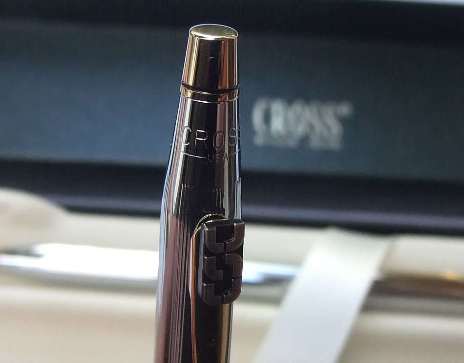 A CLASSY GOOD AS NEW "" CROSS MEDALIST "" BALLPOINT PEN & PACER SET IN ORIGINAL CASE AND SLEEVE