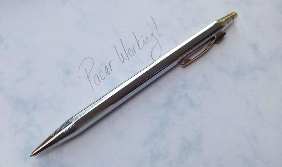 A CLASSY GOOD AS NEW "" CROSS MEDALIST "" BALLPOINT PEN & PACER SET IN ORIGINAL CASE AND SLEEVE