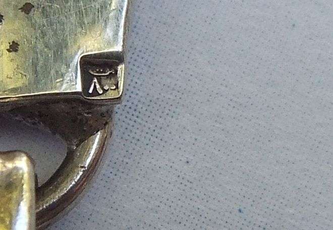 TREASURE FROM EGYPT !! A VERY SOLID 800 SILVER EGYPTIAN SILVER KEYRING FEATURING NEFERTITI & ANKH !!