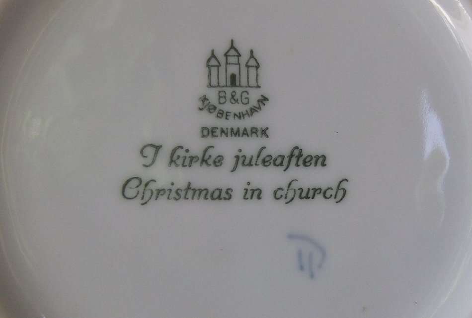 BING & GRONDAHL "JULE" AFTER CHRISTMAS 1968 DISPLAY PLATE COPENHAGEN DENMARK !! VALUE !! QUALITY !!