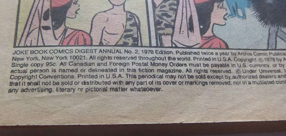 1978 VINTAGE COMICS DIGEST "" JOKE BOOK ""  NO 2 !! FREE COMBINING !!....ALL THE FAVORITES !!