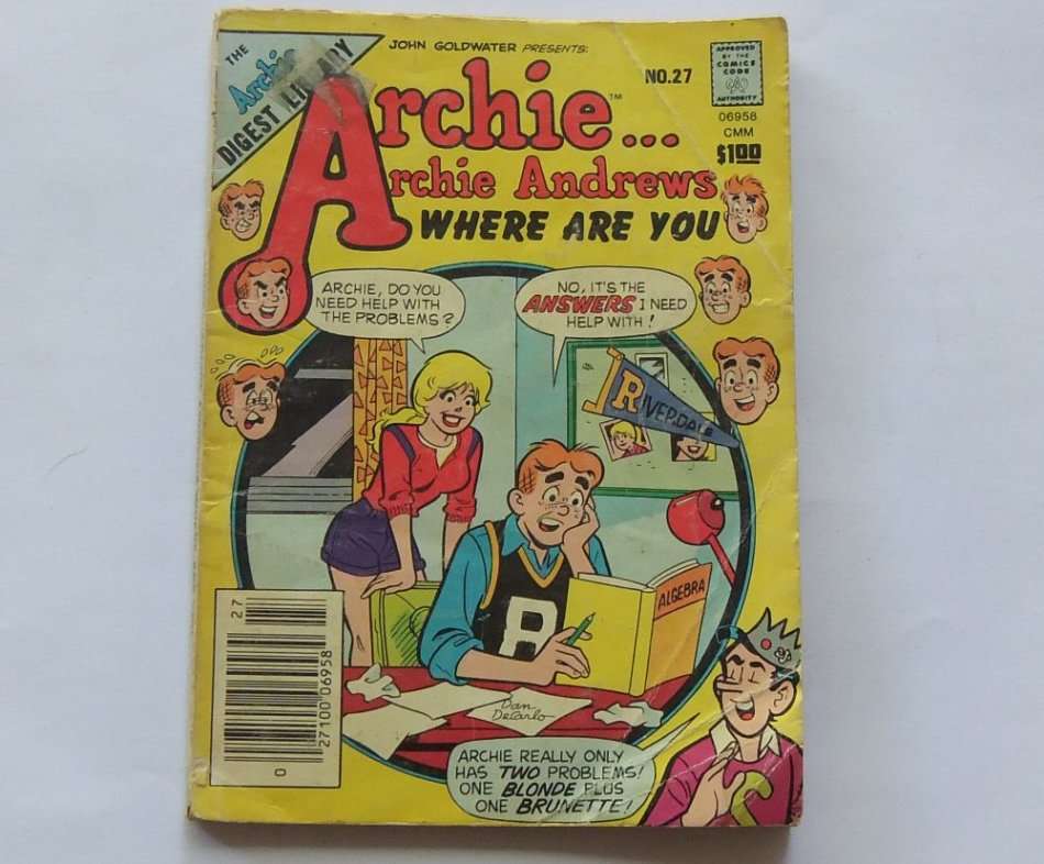 AUGUST 1983 VINTAGE COMICS DIGEST "" ARCHIE ANDREWS ""  NO 27 !! FREE COMBINING !!