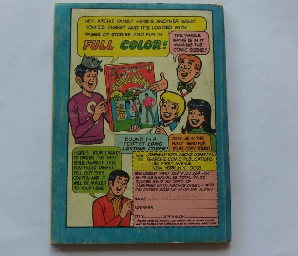 OCTOBER 1979 VINTAGE COMICS DIGEST "" ARCHIE ""  NO 38 !! FREE COMBINING !!