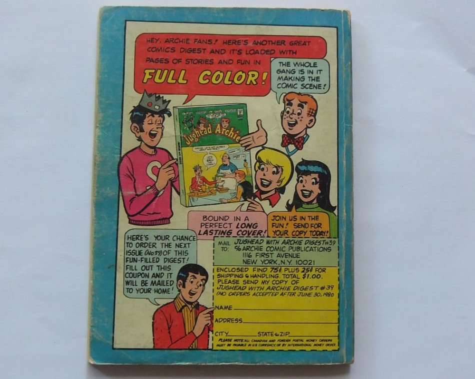 JUNE 1980 VINTAGE COMICS DIGEST "" ARCHIE ""  NO 42 !! FREE COMBINING !!