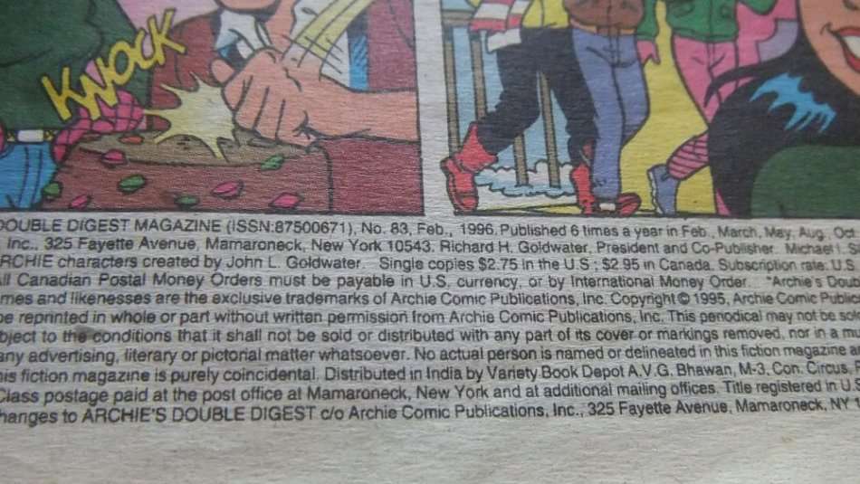 FEBRUARY 1996 VINTAGE COMICS DIGEST "" ARCHIE`S DOUBLE DIGEST ""  NO 83 !! FREE COMBINING !!