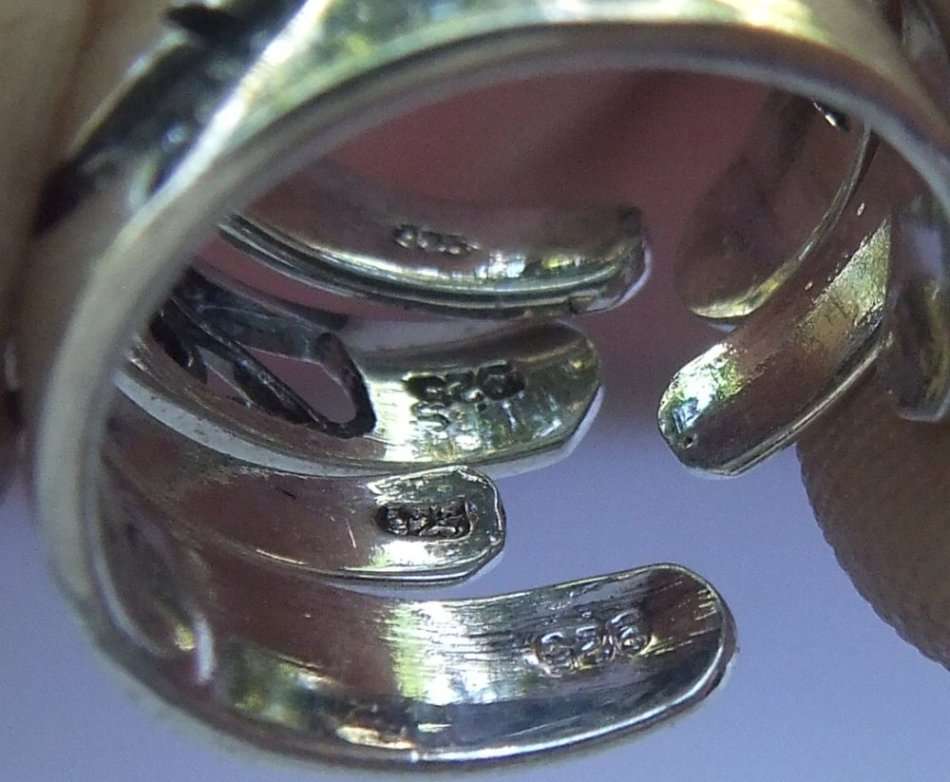 AS NEW !! FOUR SOLID STERLING SILVER TOE RINGS !! 4 DIFFERENT DESIGNS !! BID FOR ALL !! NEVER WORN !