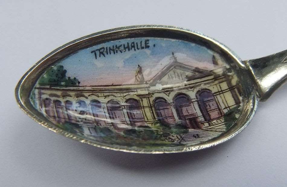 OH WOW !! A LOT OF FIVE SOLID SILVER AND ENAMEL TEASPOONS !! EXCELLENT DETAIL !! 80% SILVER CONTENT