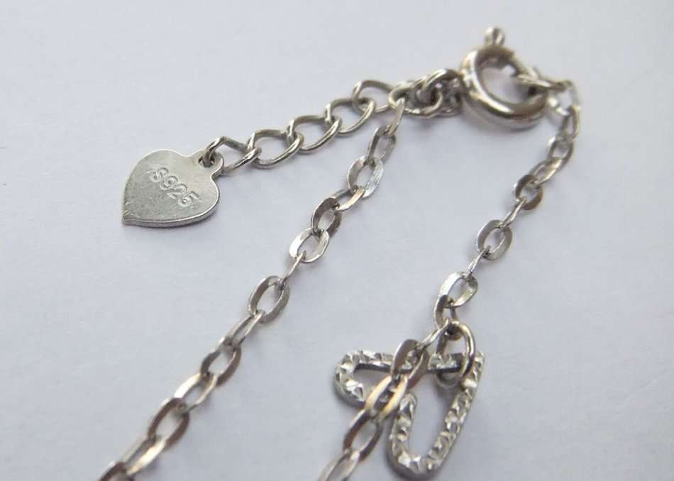 SWEET PAIR !! A DAINTY STERLING SILVER ANKLET AND STERLING SILVER BRACELET WITH HEARTS !! MUST SEE !