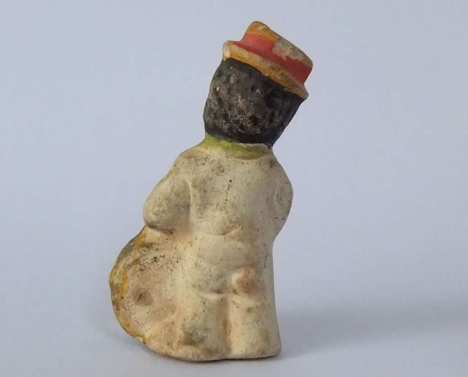 AN OLD BISQUE TYPE LITTLE DRUMMER BOY !! LUCKY DIGGING FIND ... CONDITION AS PER PICS ...CUTE !!