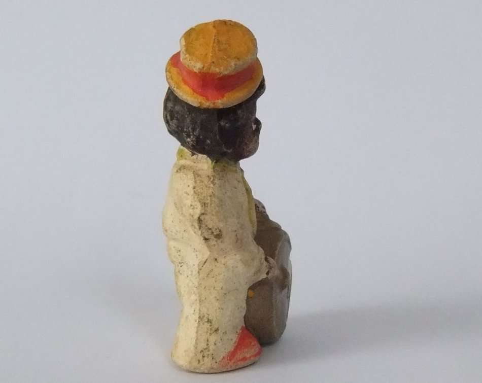 AN OLD BISQUE TYPE LITTLE DRUMMER BOY !! LUCKY DIGGING FIND ... CONDITION AS PER PICS ...CUTE !!