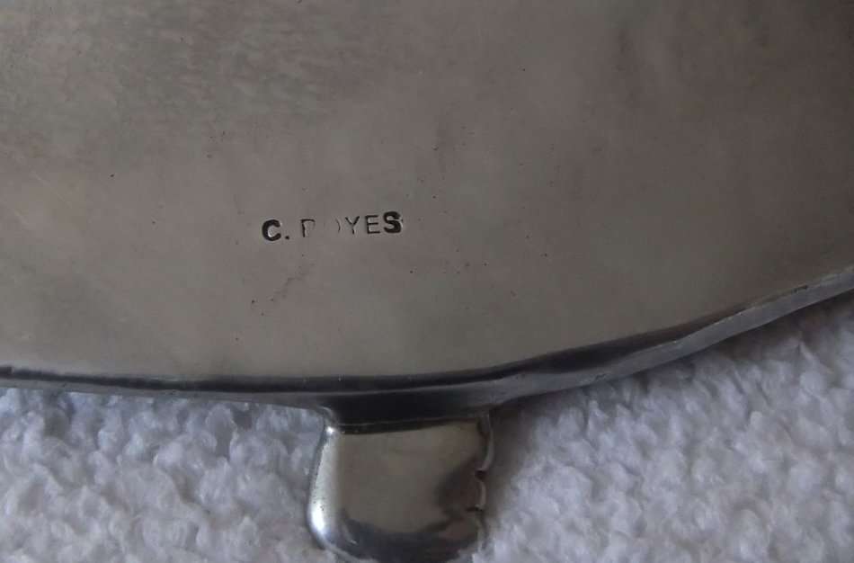 SIGNED - A LARGE HEAVY VINTAGE GENUINE CARROL BOYES MAN / WOMAN THEME PLATTER